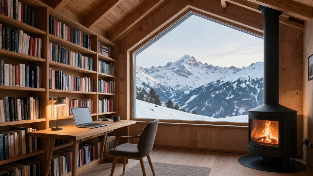 Library Loft Freestanding Workspace Variant 1