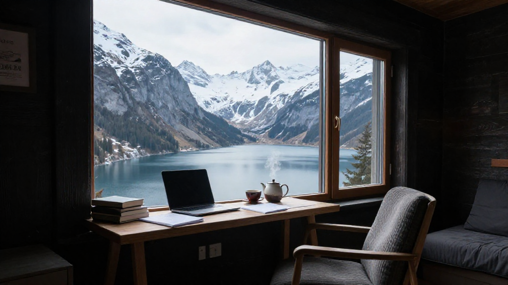 Cliffside Lake Reading Chair Variant 2