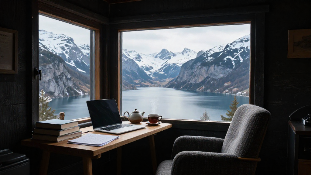 Cliffside Lake Reading Chair Variant 3