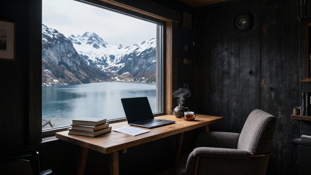 Cliffside Lake Reading Chair Variant 4