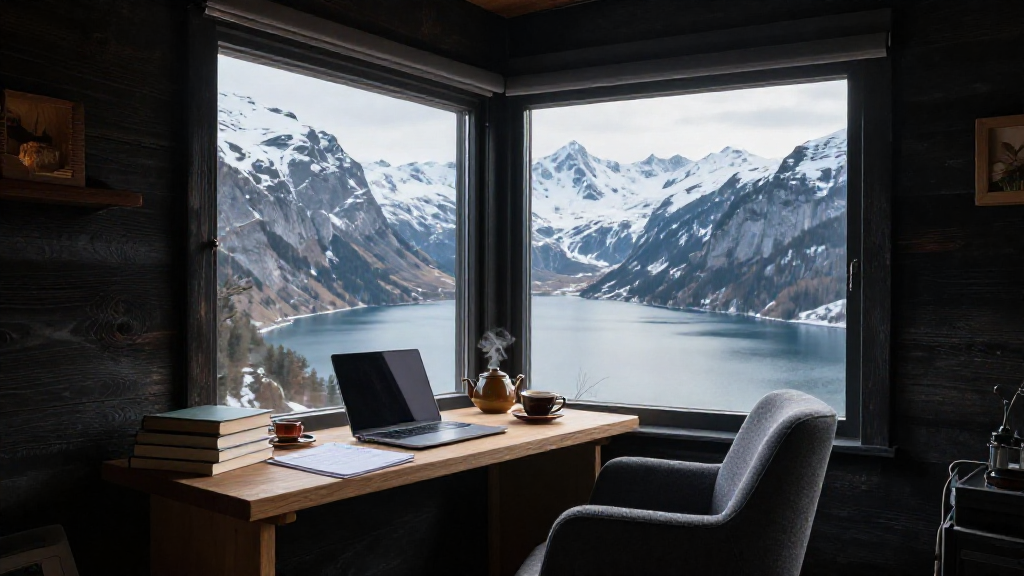 Cliffside Lake Reading Chair Variant 5