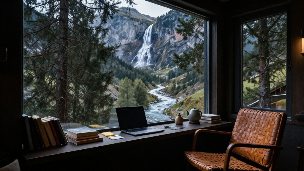 Waterfall Valley Laptop Lounge Variant 1