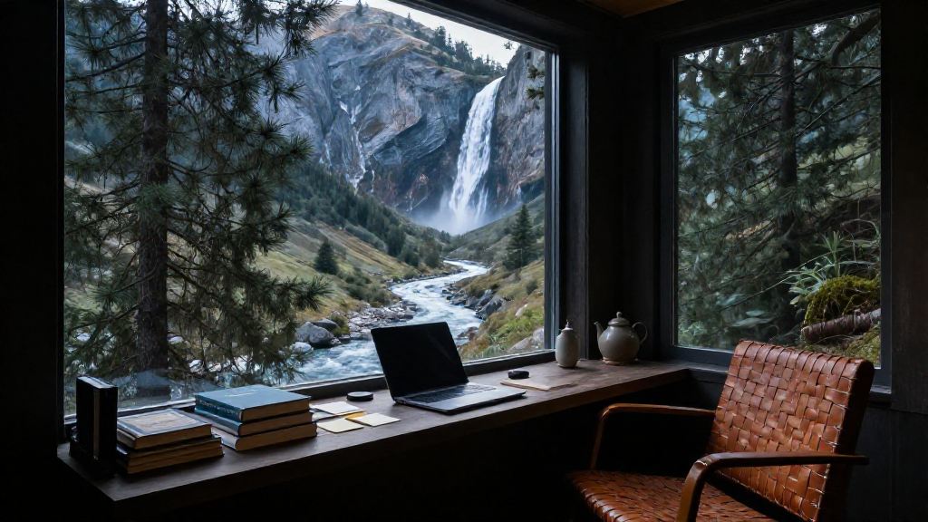 Waterfall Valley Laptop Lounge Variant 3
