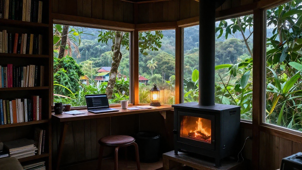 Writing Nook Jungle Bookshelves Variant 1