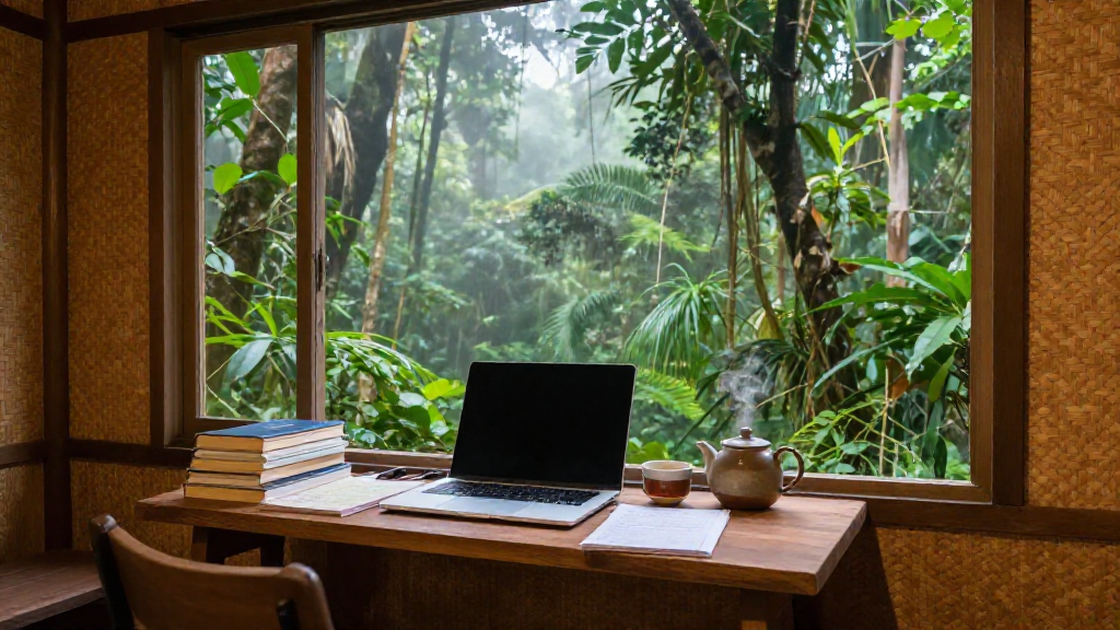 Jungle Small House Tea Books Laptop Gallery