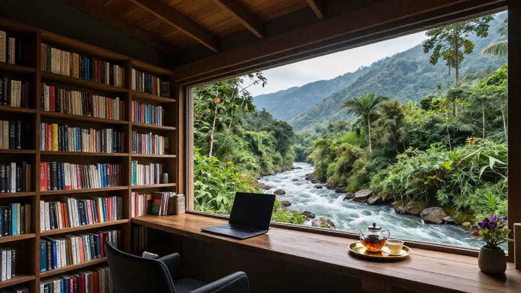 Highland River Loft Library Variant 3