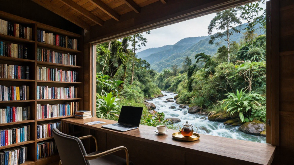 Highland River Loft Library Variant 4