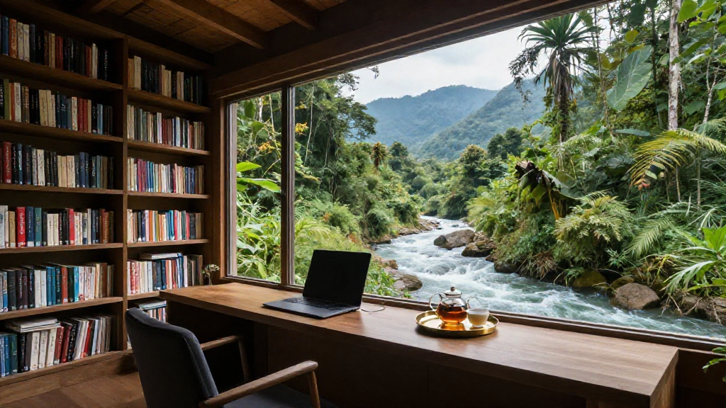 Highland River Loft Library Variant 5