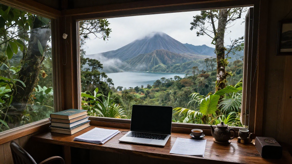 Volcanic Lake Writing Corner Variant 2