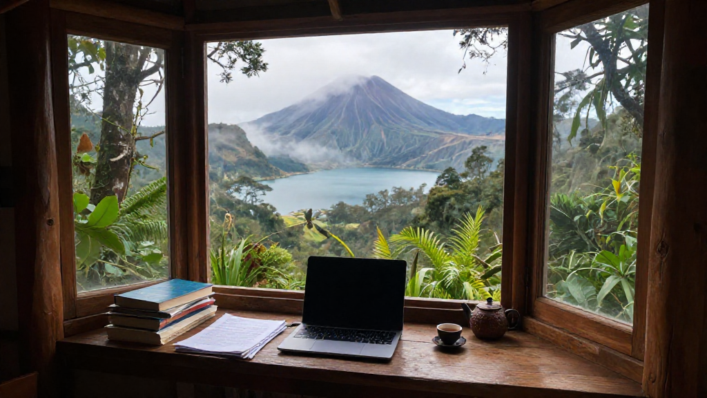 Volcanic Lake Writing Corner Variant 5