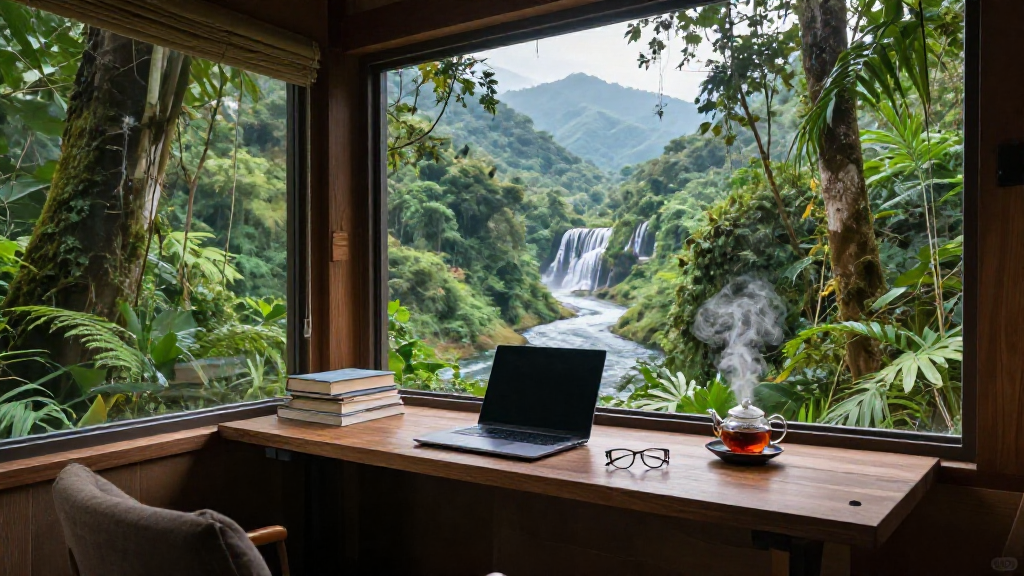 Waterfall Valley Tea Workspace Variant 2