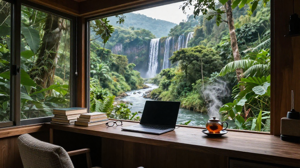 Waterfall Valley Tea Workspace Variant 3