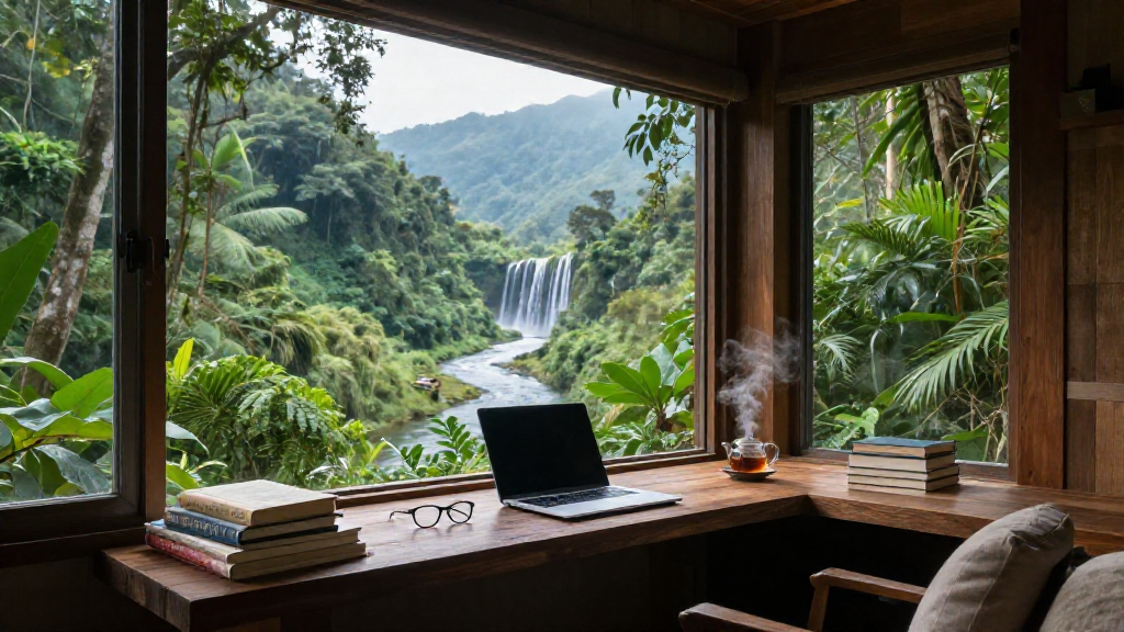 Waterfall Valley Tea Workspace Variant 4