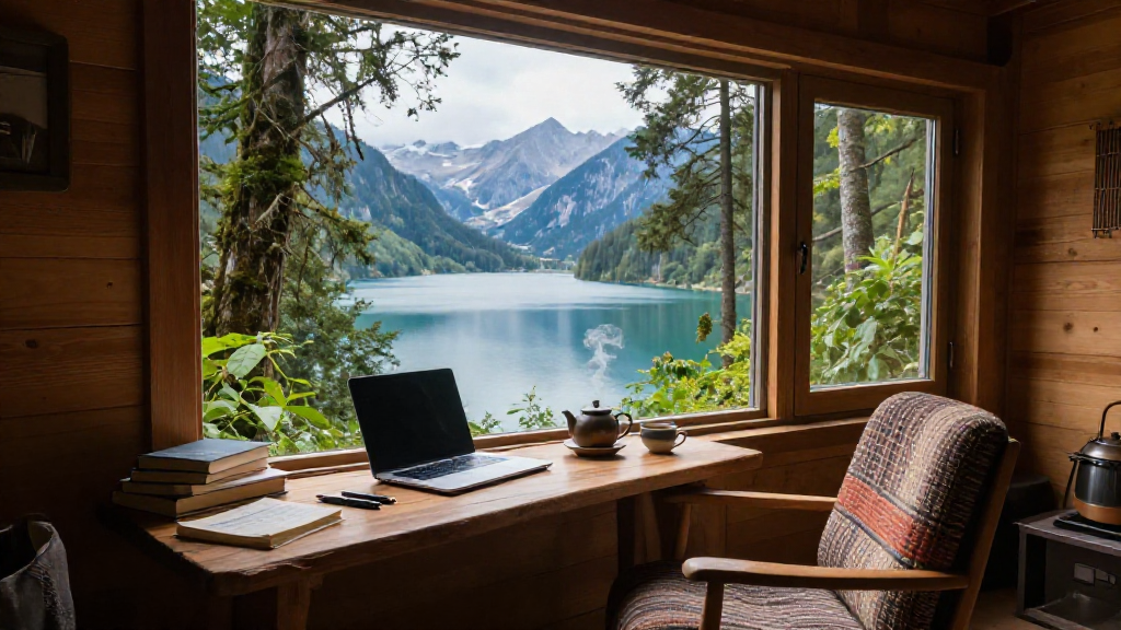 Jungle Small House Tea Books Study Chair Laptop Scenic Views Gallery