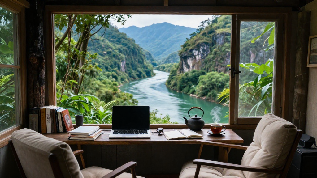 Cliffside River Study Retreat Variant 2