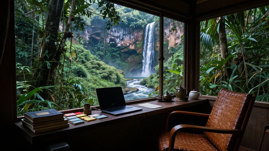 Waterfall Valley Laptop Lounge Variant 2