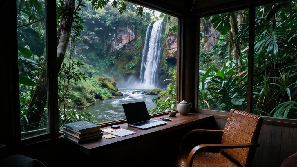 Waterfall Valley Laptop Lounge Variant 3