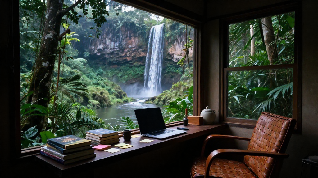 Waterfall Valley Laptop Lounge Variant 4