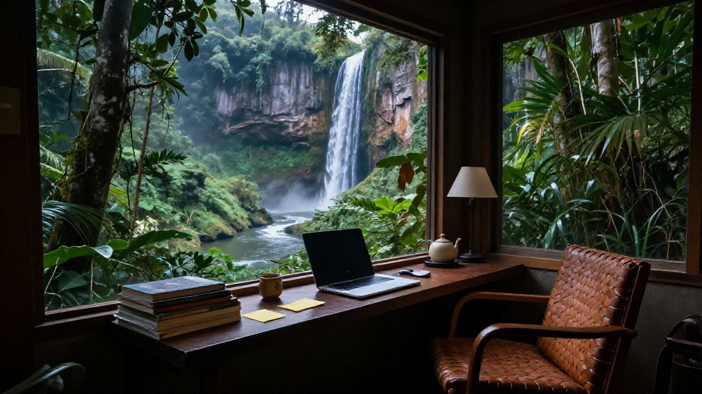 Waterfall Valley Laptop Lounge Variant 5